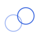 Two overlapping circles representing collaboration